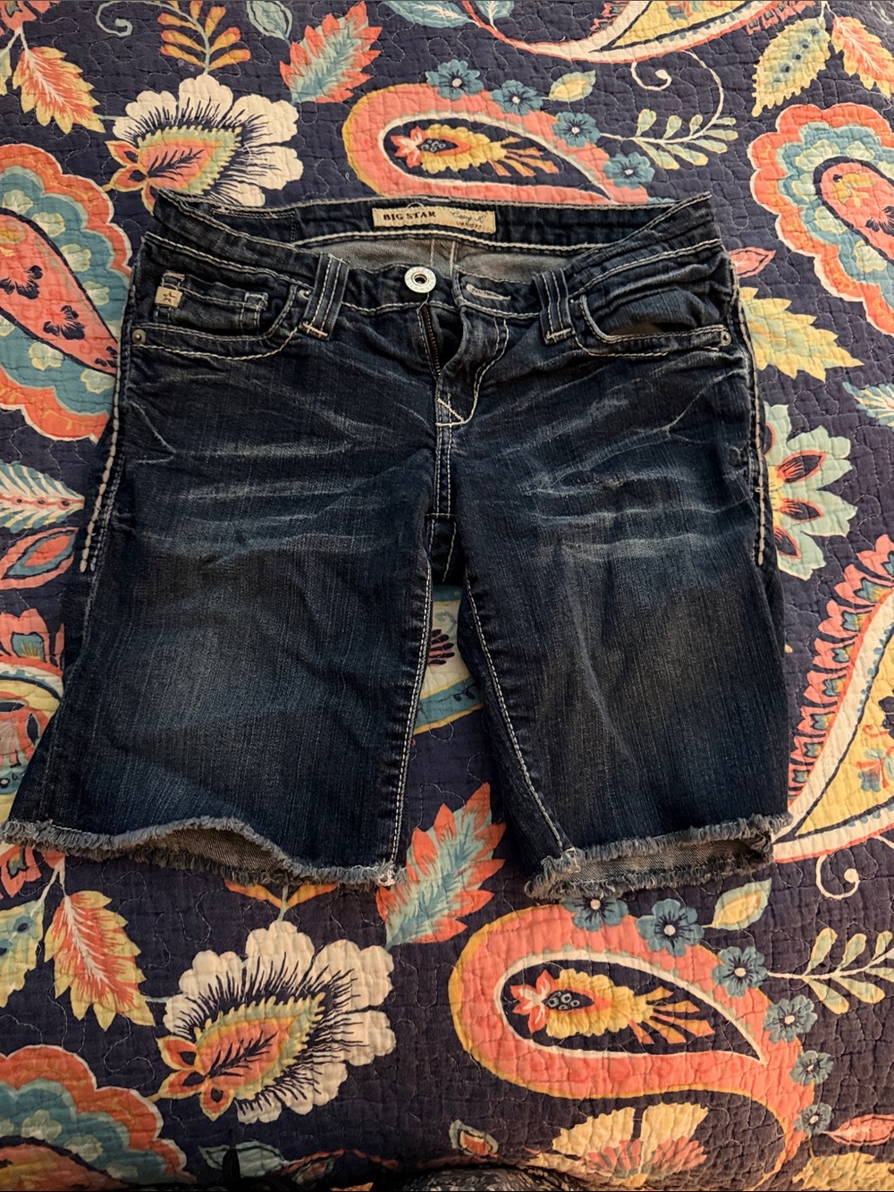 Big Star Dark Indigo Cutoff Denim Shorts